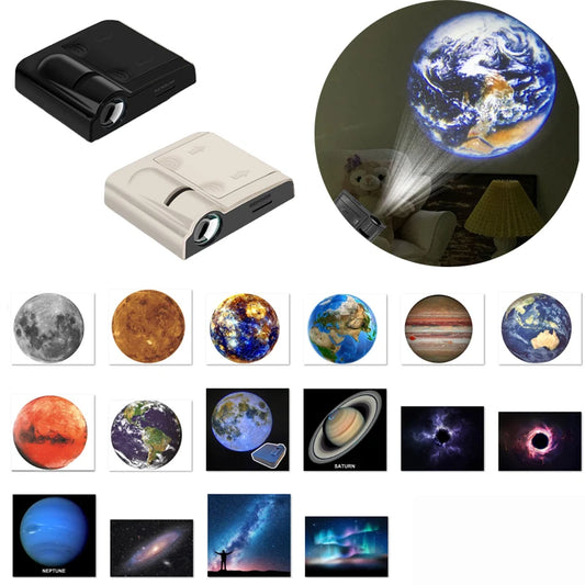 Planet Projection Lamp – Earth, Moon & Galaxy Light with Sheets