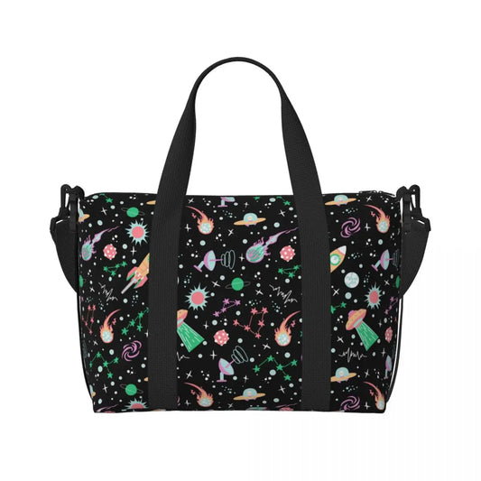 Space Astronaut Tote Bag – Large Custom Galaxy Shopper