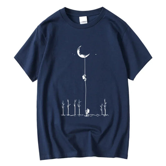 Cool Funny Astronaut T-Shirt – Top Quality 100% Cotton Summer Tee