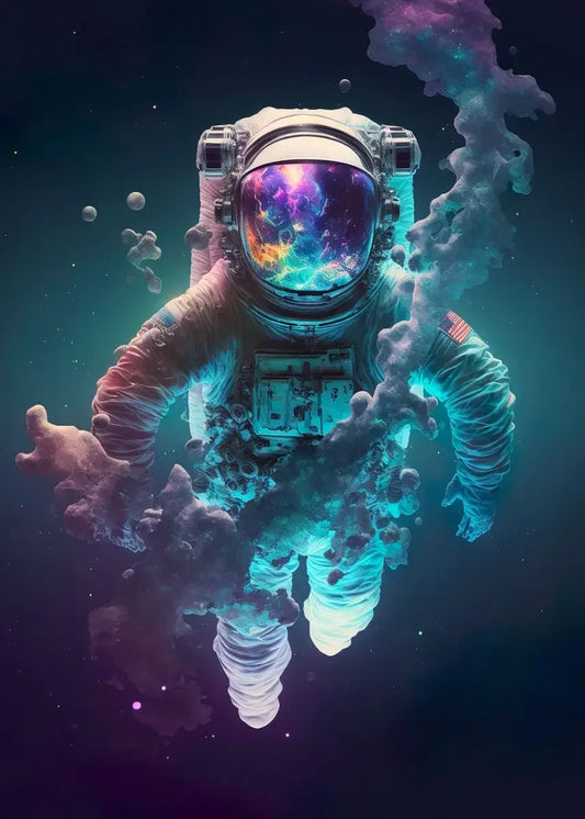 Surreal Astronaut Canvas – Galaxy Aesthetic Wall Art