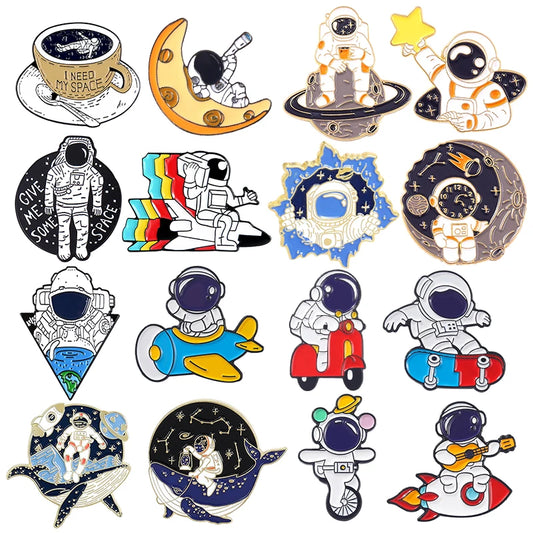 I Need Space Enamel Pin – Funny Astronaut Lapel Badge for Space Fans