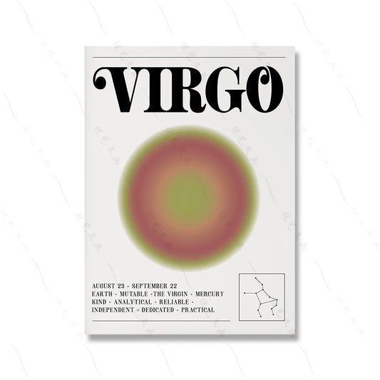 Scorpio Zodiac Aura Gradient Wall Art – Astrology Canvas Poster