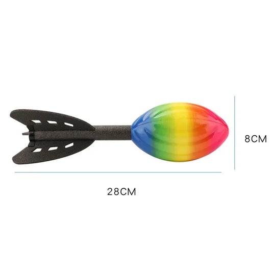 Rainbow Mini Rocket – Soft Foam Throwing Toy for Outdoor Fun