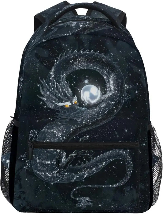 Dark Dragon Galaxy Backpack – Space-Themed School & Travel Bag