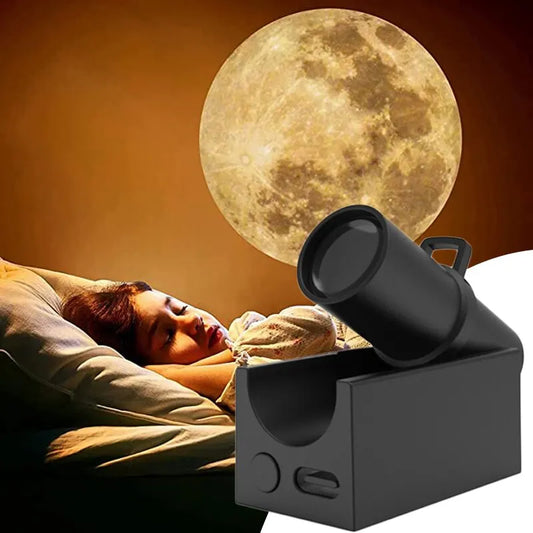 Earth & Moon Projector – USB LED Night Light for Kids