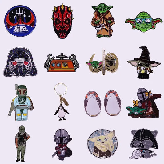 Cute Movie Baby Enamel Pin – Space-Themed Lapel Badge for Fans