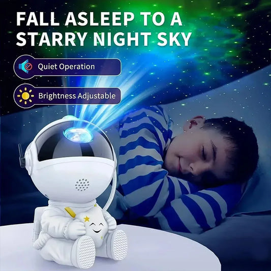 Astronaut Star Projector Light – Creative Galaxy Atmosphere Lamp for Gifting