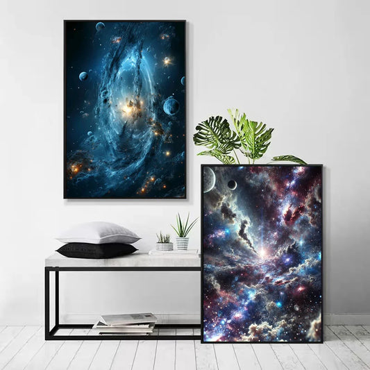 Universe Space Poster Self-Adhesive Sticker – Waterproof Wall Decor