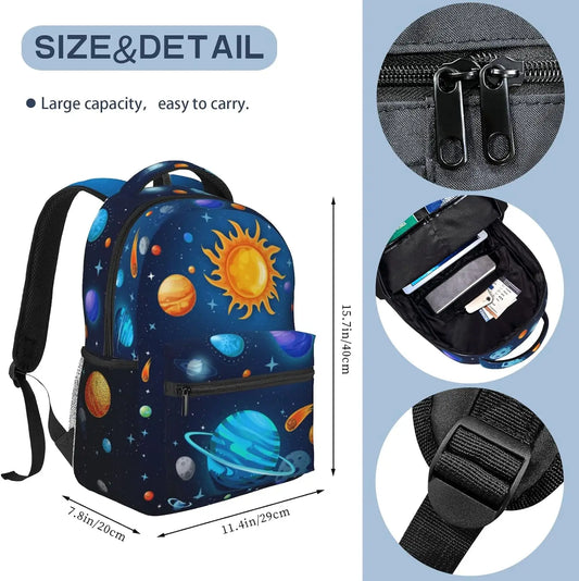 Solar System Galaxy Backpack – Outer Space School Bag for Teens