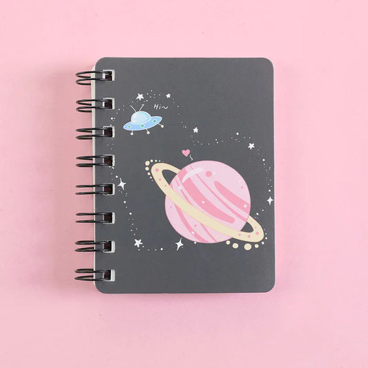 Dream Planet Mini Notebook – A7 Pocket-Sized Spiral Notepad