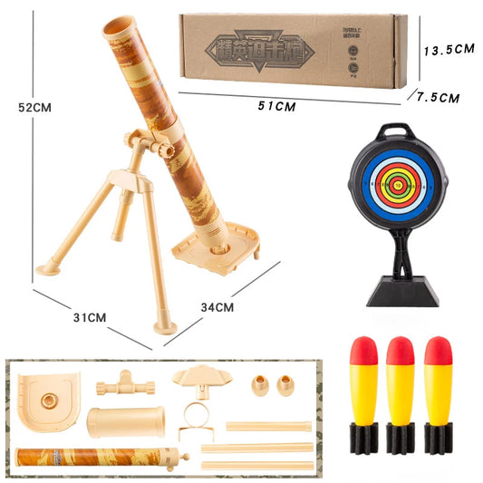 Large Mortar Launcher Toy – Simulation Military Shooting Set for Kids