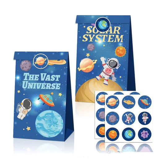 Outer Space Party Favor Boxes – 12/36pcs Planet-Themed Gift Bags