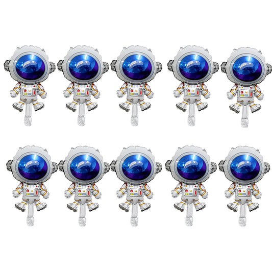 10pcs Mini Outer Space Foil Balloons Set