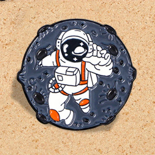 Space Black Hole Astronaut Brooch
