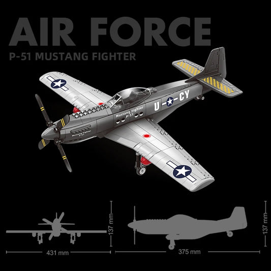 F-15 & J-20 Military Aircraft – Large Building Block Set