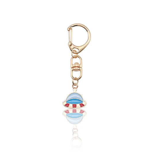 Planet Sun Astronaut Keychain – Colorful Starry Sky Pendant for Girls